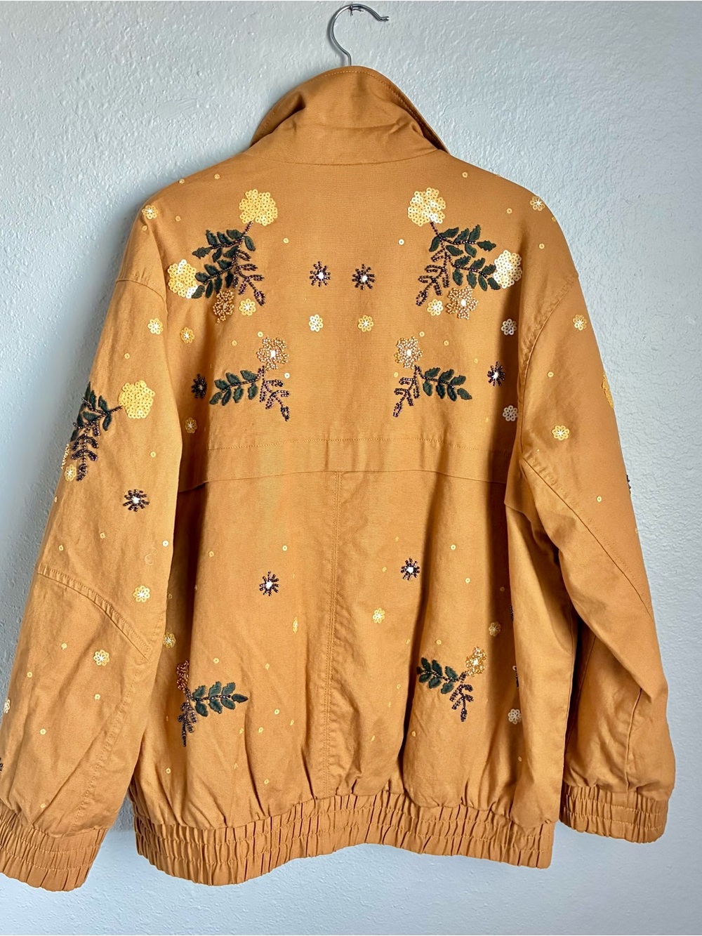 Pilcro Mustard Yellow Embroidered Utility Jacket - Picture 3 of 7